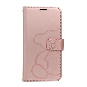 MEZZO Book case for SAMSUNG S26 Edge teddy bear rose gold
