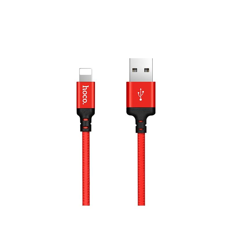 Cable USB A to Lightning Hoco 1 m 4 black red