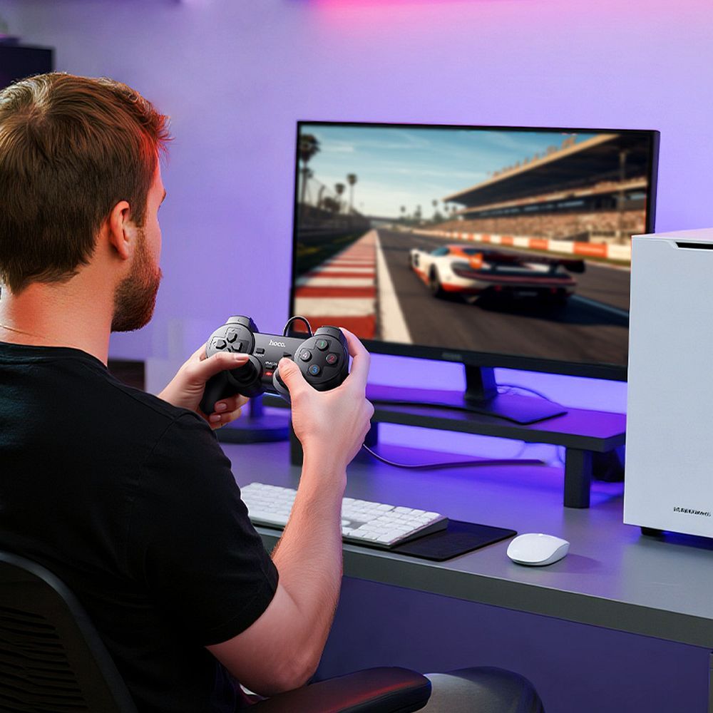 78f1a8dd2d30c62e1a9a2ad05326f7ec Wire gamepad Hoco for PC Fast Link GA3 black