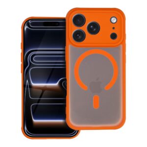 FULL MATTE MAG COVER case compatible with MagSafe for IPHONE 17 Pro Max hermes orange