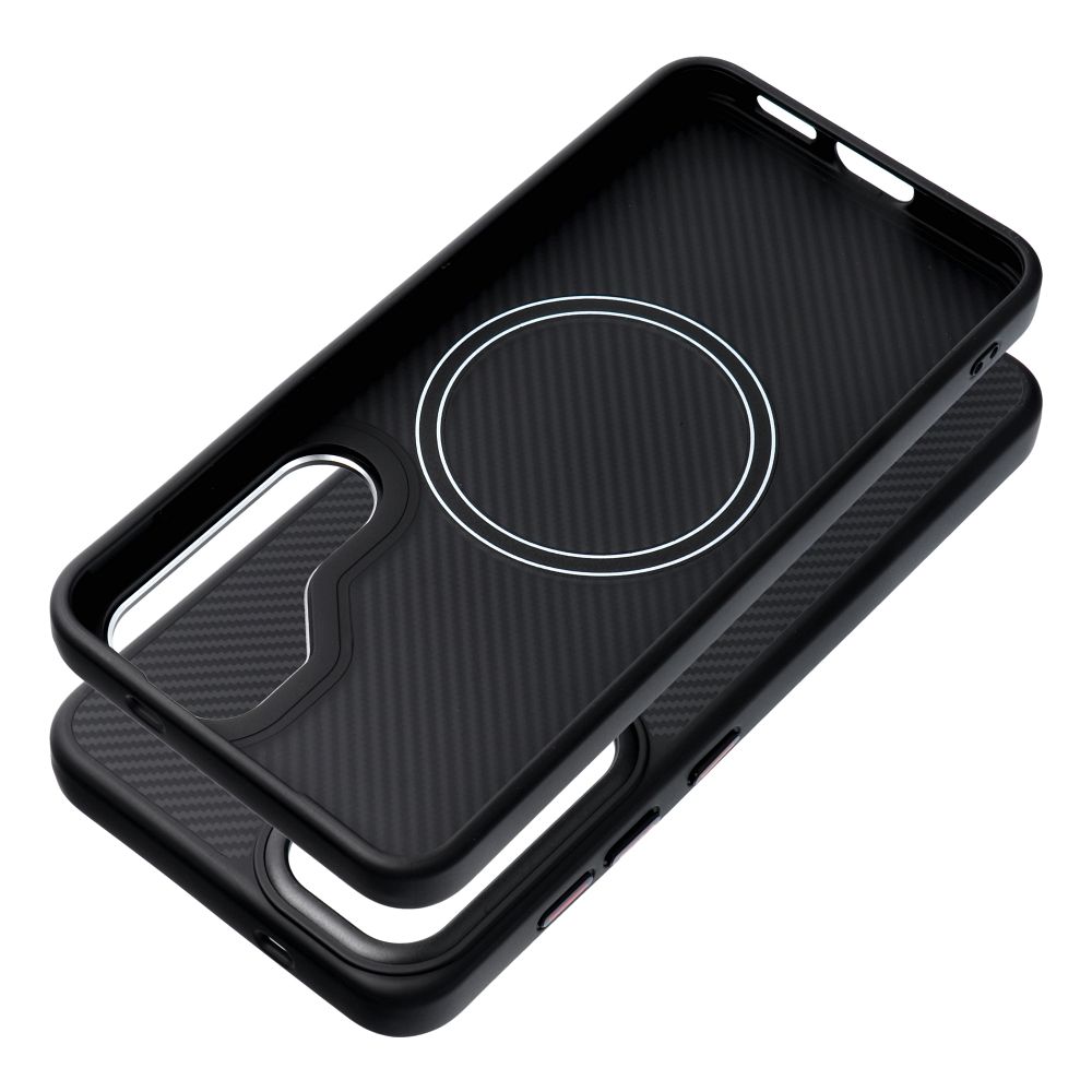 Case for Samsung S26 Ultra Carbon Elite Mag Cover compatible with MagSafe black