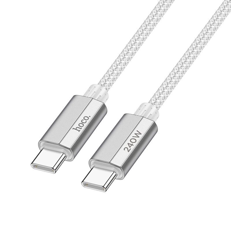 a76b4205b59cb08e0bad6e1bebc0e436 Cable USB C to USB C Hoco QC3.0 PD 5A 240W 1,8 m U134 gray