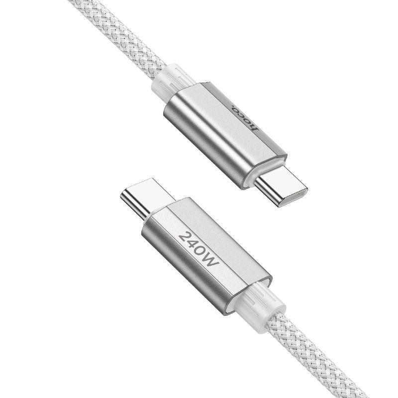 ae8ba2bcf94a559d3a8b95e38e29d832 Cable USB C to USB C Hoco QC3.0 PD 5A 240W 1,8 m U134 gray