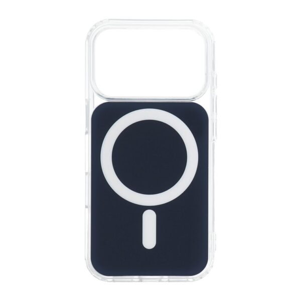 CLEAR FUSION MAG COVER Case compatible with MagSafe for IPHONE 17 Air navy blue