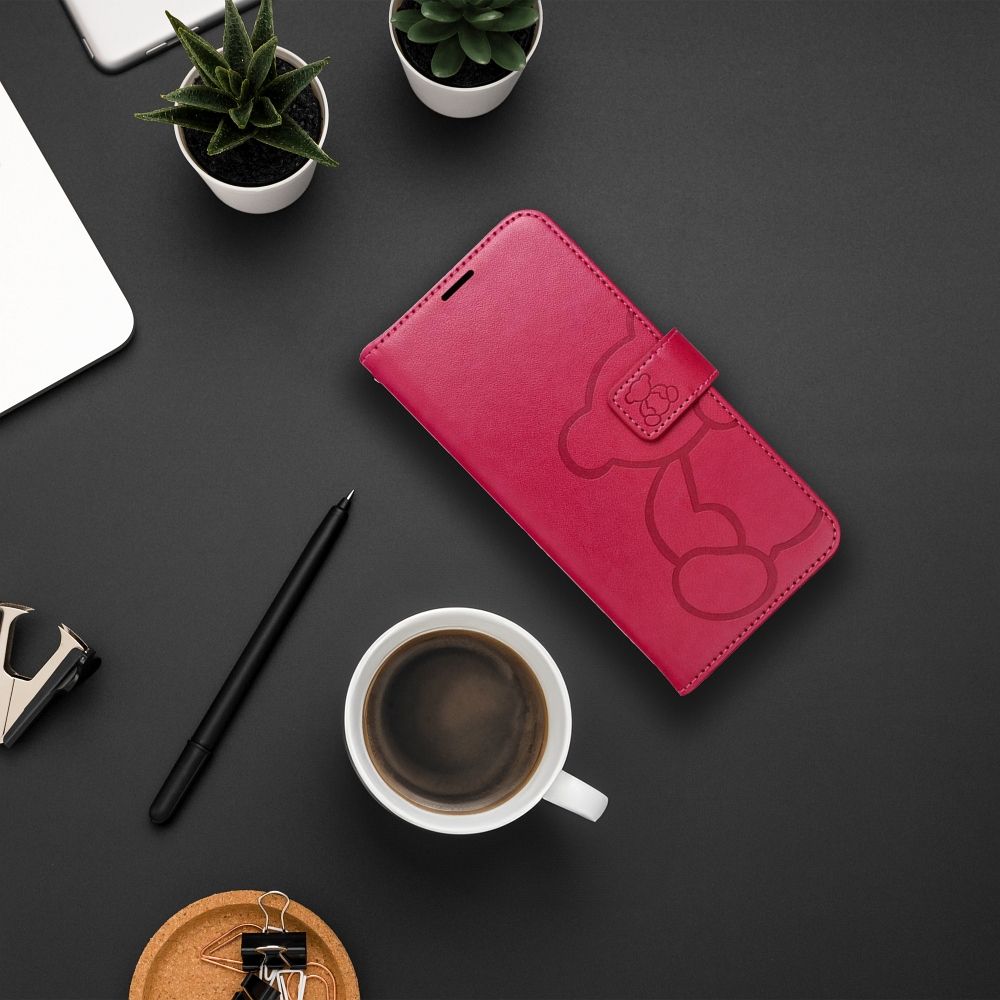 MEZZO Book case for SAMSUNG S25 Edge teddy bear magenta
