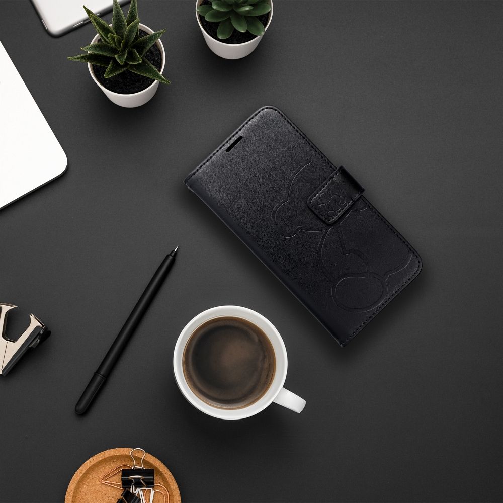 MEZZO Book case for IPHONE 16e (SE 4 2025) teddy bear black