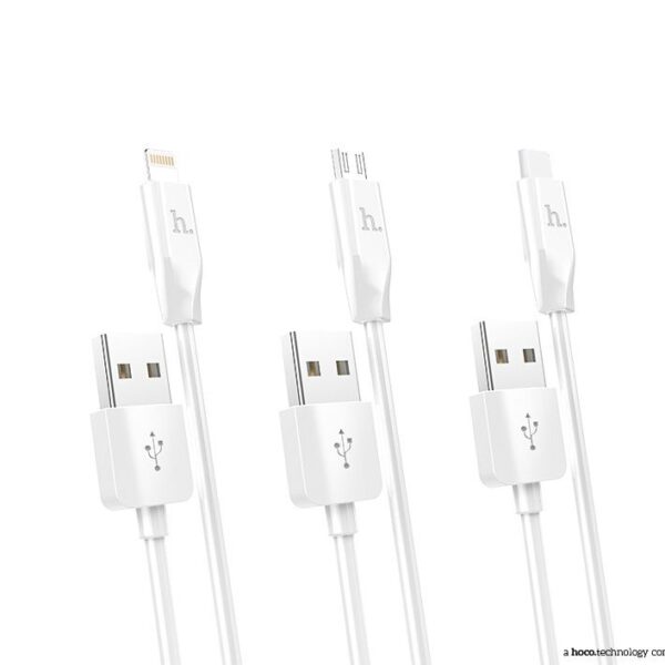 Cable USB A to Lightning Hoco 2,1A 2 m X1 white