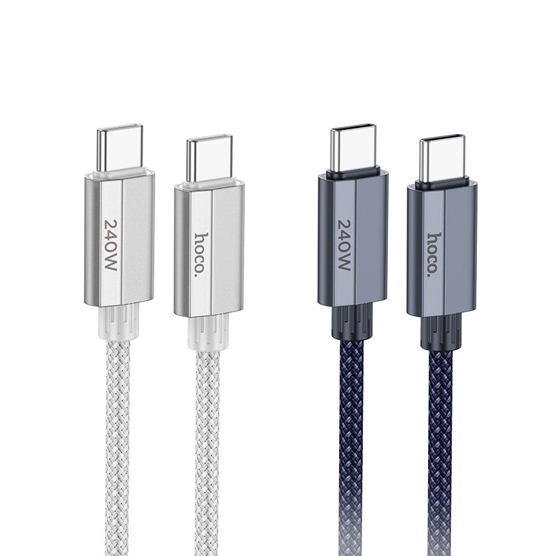 d38a55a68e99e0f115467be028d32d83 Cable USB C to USB C Hoco QC3.0 PD 5A 240W 1,8 m U134 gray