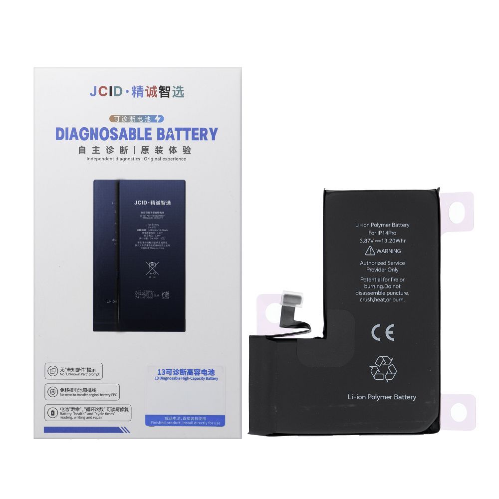 JCID Diagnosable Battery for iPhone 14 Pro 3410 mAh (high capacity)