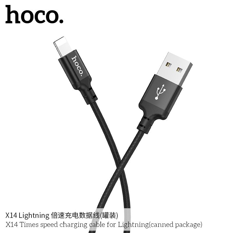 Cable USB A to Lightning Hoco 1 m X14 black